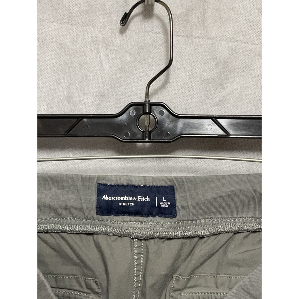 Abercrombie Fitch Pants Men L Green Jogger Pull On Stretch Lightweight 31x29 - Picture 8 of 10